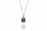 Collana con ciondolo con granato e diamanti - Asta Preziosi Collana con ciondolo con granato e diamanti - Asta Preziosi