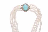 Collana di perle di acqua dolce diamanti e pietra - Asta Preziosi Collana di perle di acqua dolce diamanti e pietra - Asta Preziosi