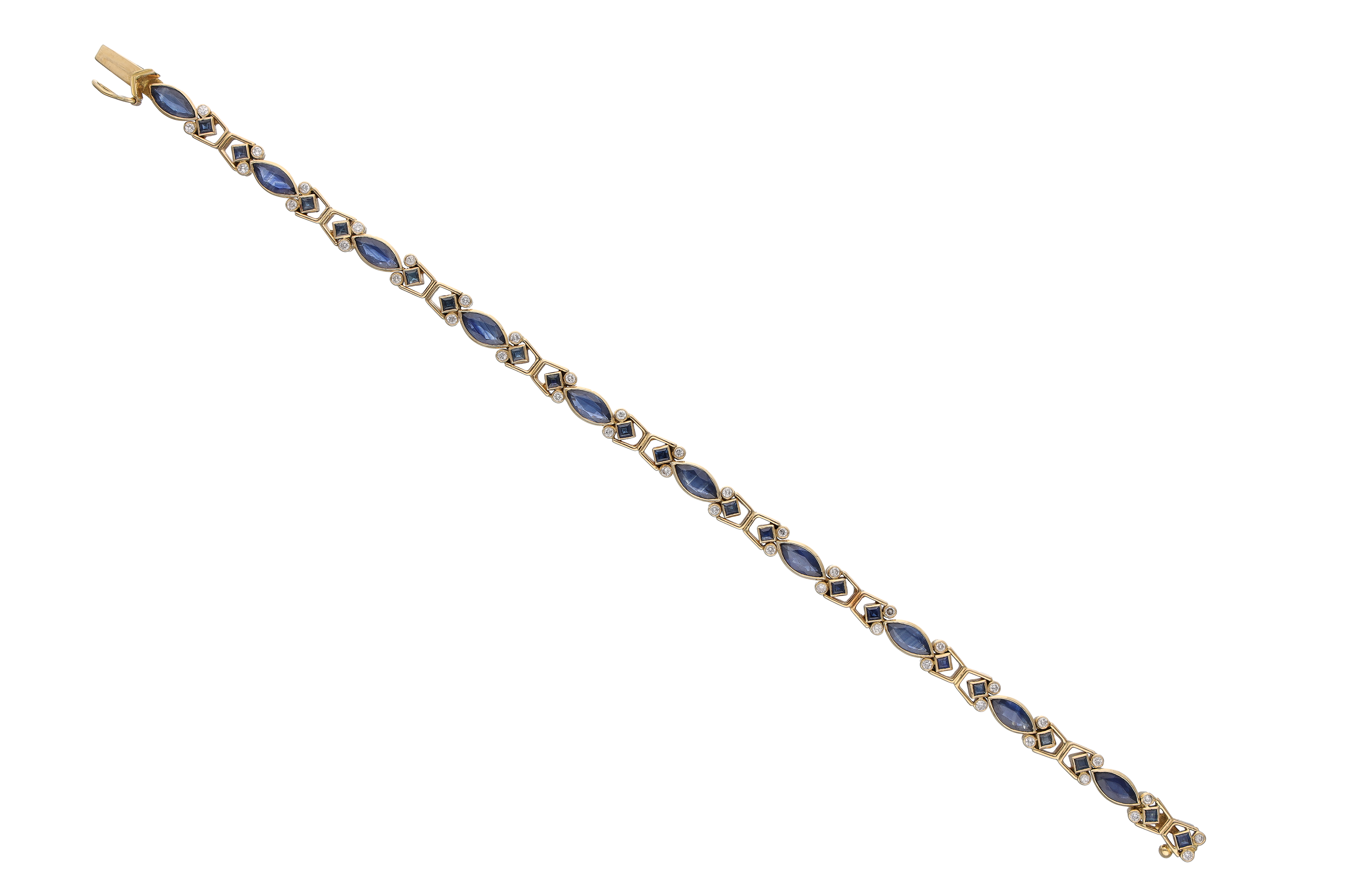 Bracciale con diamanti e zaffiri - Asta Preziosi