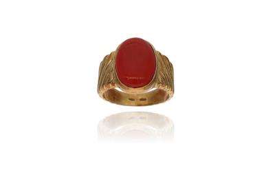 Anello con corallo - Asta Preziosi Anello con corallo - Asta Preziosi