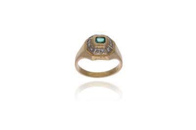 Anello con smeraldo e diamanti - Asta Preziosi