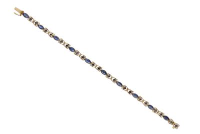Bracciale con diamanti e zaffiri - Asta Preziosi Bracciale con diamanti e zaffiri - Asta Preziosi