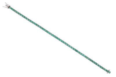 Bracciale con smeraldi e pietre - Asta Preziosi