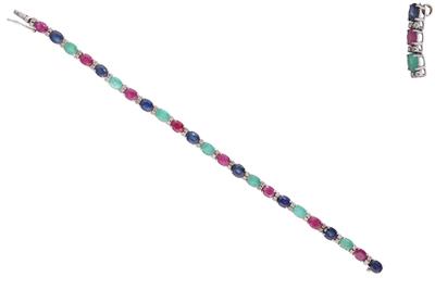Bracciale e ciondolo con diamanti, rubini, zaffiri, smeraldi e pietre - Asta Preziosi Bracciale e ciondolo con diamanti, rubini, zaffiri, smeraldi e pietre - Asta Preziosi