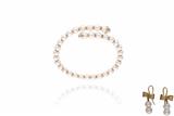 Parure composta da orecchini e bracciale con perle e diamanti - Asta Preziosi Parure composta da orecchini e bracciale con perle e diamanti - Asta Preziosi