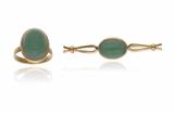 Parure composta da spilla e anello con quarzi avventurina - Asta Preziosi Parure composta da spilla e anello con quarzi avventurina - Asta Preziosi