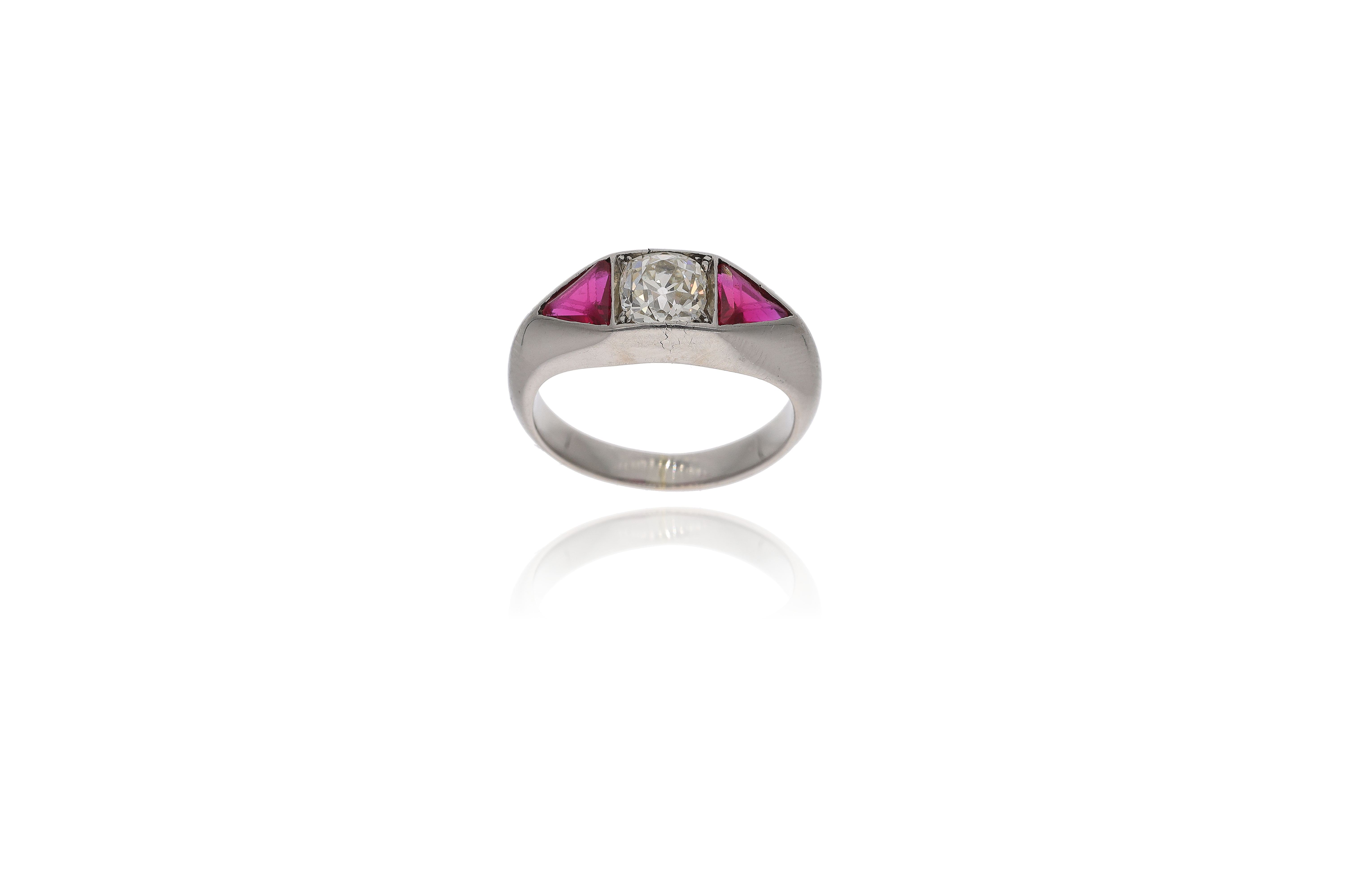 Anello con diamante e pietre - Asta Preziosi