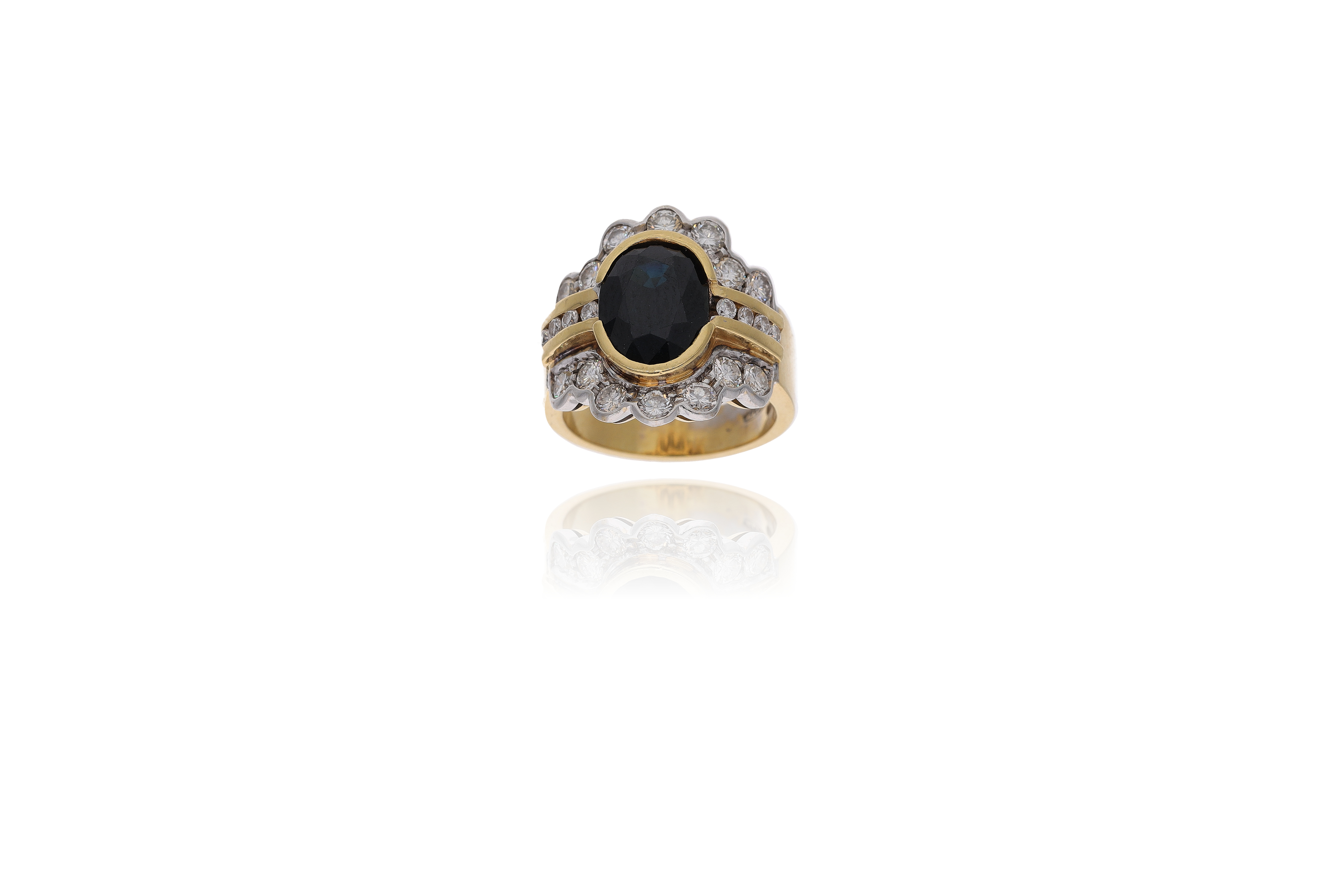 Anello con zaffiro e diamanti - Asta Preziosi