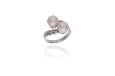 Anello con perle e diamanti - Asta Preziosi Anello con perle e diamanti - Asta Preziosi