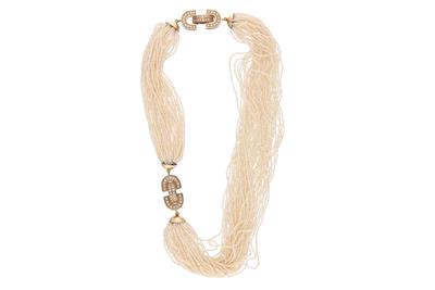 Collana di microperle e diamanti - Asta Preziosi Collana di microperle e diamanti - Asta Preziosi