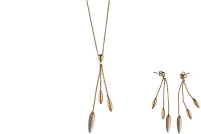 Parure collana e paio di orecchini con pietre - Asta Preziosi Parure collana e paio di orecchini con pietre - Asta Preziosi