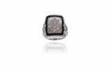 Anello con cristallo di rocca, diamanti e onice - Asta Preziosi Anello con cristallo di rocca, diamanti e onice - Asta Preziosi