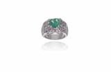 Anello con smeraldo e diamanti - Asta Preziosi Anello con smeraldo e diamanti - Asta Preziosi