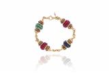 SunDay, bracciale con smeraldi, zaffiri e corindoni - Asta Preziosi SunDay, bracciale con smeraldi, zaffiri e corindoni - Asta Preziosi