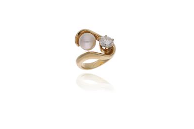 Anello con diamante e perla - Asta Preziosi Anello con diamante e perla - Asta Preziosi