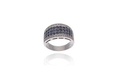 Anello con diamanti e zaffiri - Asta Preziosi Anello con diamanti e zaffiri - Asta Preziosi