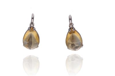 Orecchini con quarzi e diamanti - Asta Preziosi Orecchini con quarzi e diamanti - Asta Preziosi
