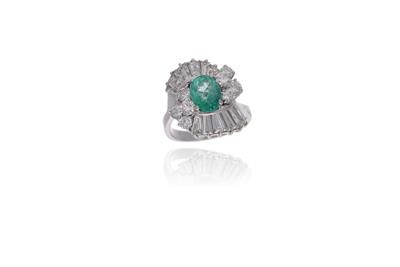Anello con smeraldo e diamanti - Asta Preziosi