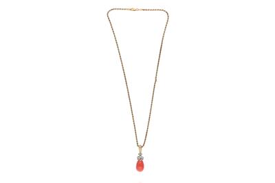 Collana e ciondolo con corallo - Asta Preziosi