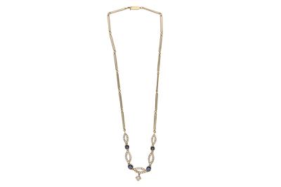 Collana con diamanti e zaffiri - Asta Preziosi