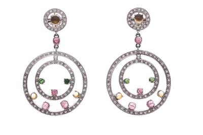 Paio di orecchini con pietre naturali - Asta Preziosi