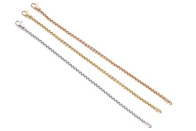 Tre bracciali in oro - Asta Preziosi