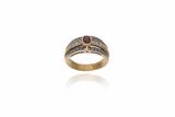 Anello con diamanti e pietra - Asta Preziosi Anello con diamanti e pietra - Asta Preziosi