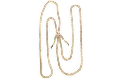 Collana/Saliscendi in oro basso, parte smaltata - Gioielli senza tempo