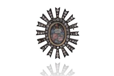 Spilla con diamanti e miniatura - Gioielli senza tempo
