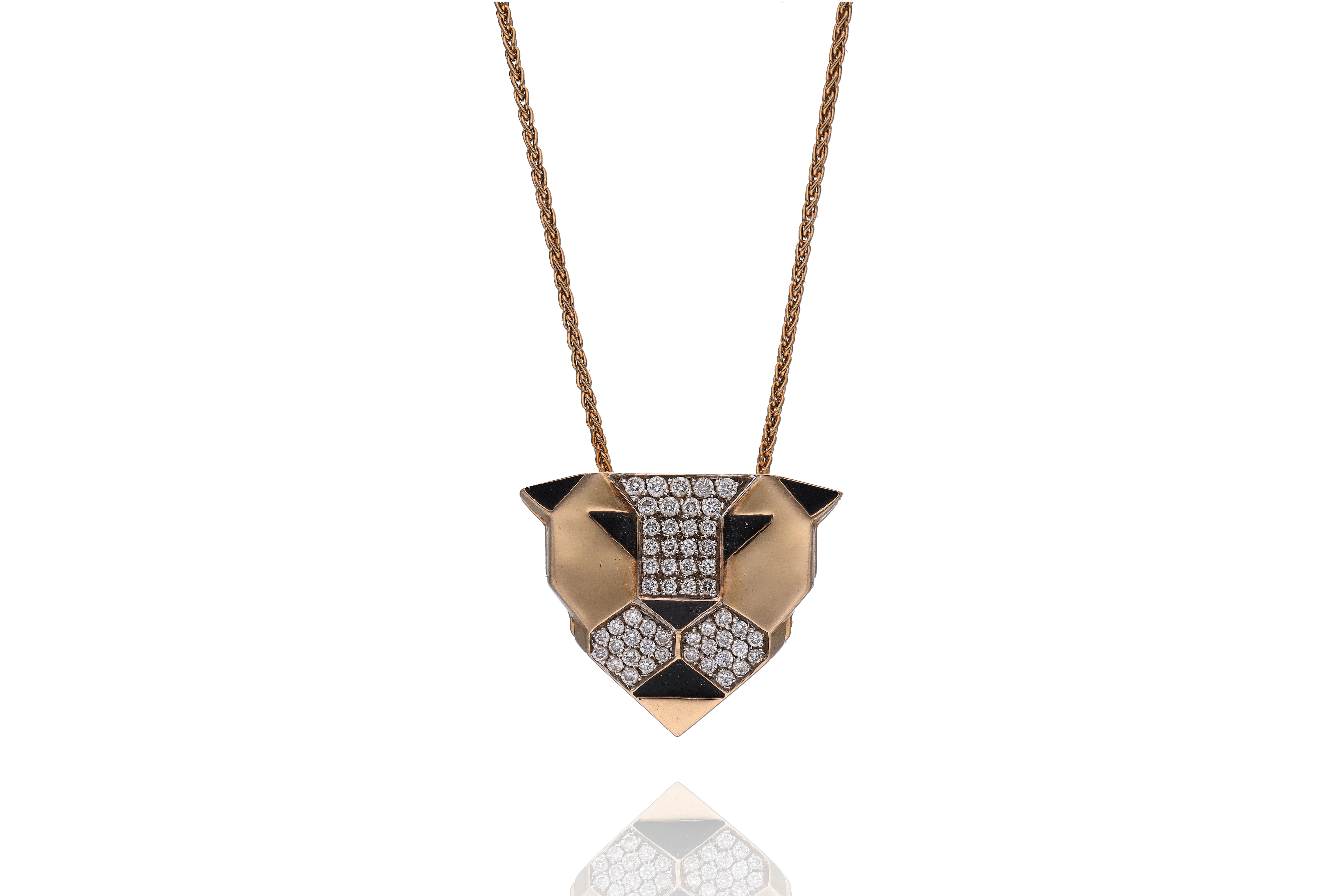Enigma collana e ciondolo con diamanti e smalti - Asta Preziosi