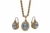 Parure collana. ciondolo e orecchini con pietre - Asta Preziosi