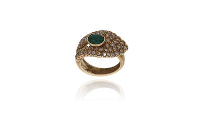 Anello con diamanti e smeraldo - Asta Preziosi