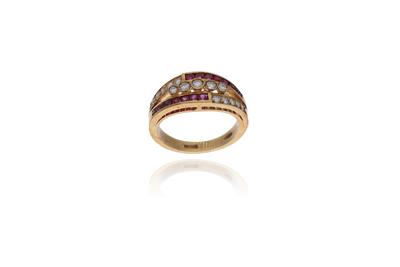Anello con rubini e diamanti - Asta Preziosi