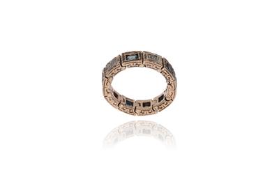 Anello con zaffiri e diamanti - Asta Preziosi