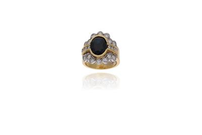Anello con zaffiro e diamanti - Asta Preziosi