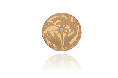 Medaglia in oro con diamante - Asta Preziosi