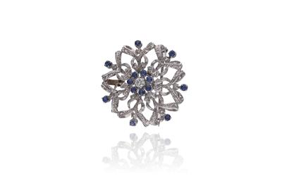 Spilla/ciondolo zaffiri e diamante - Asta Preziosi