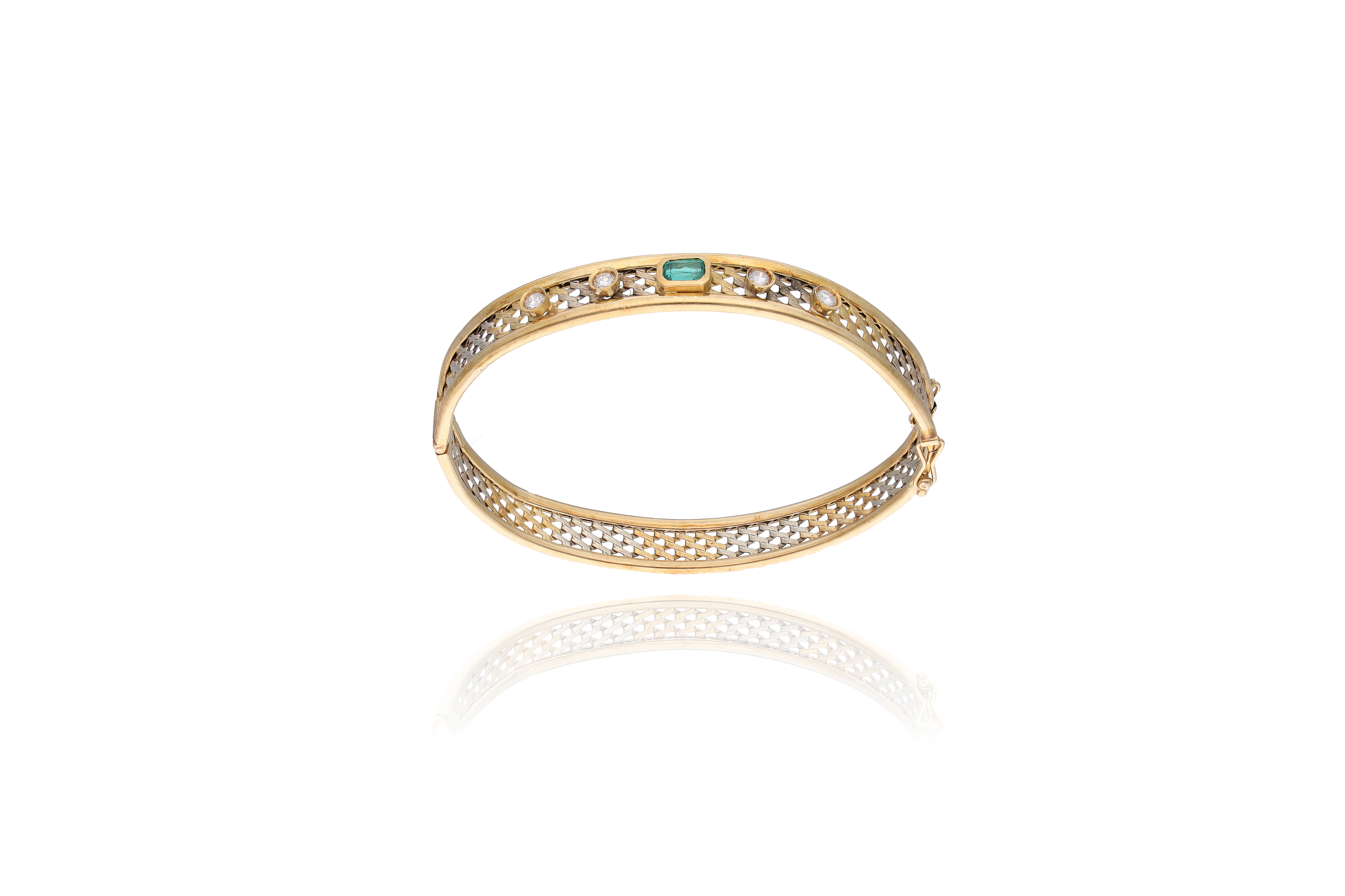 Bracciale con smeraldo e diamanti - Asta Preziosi