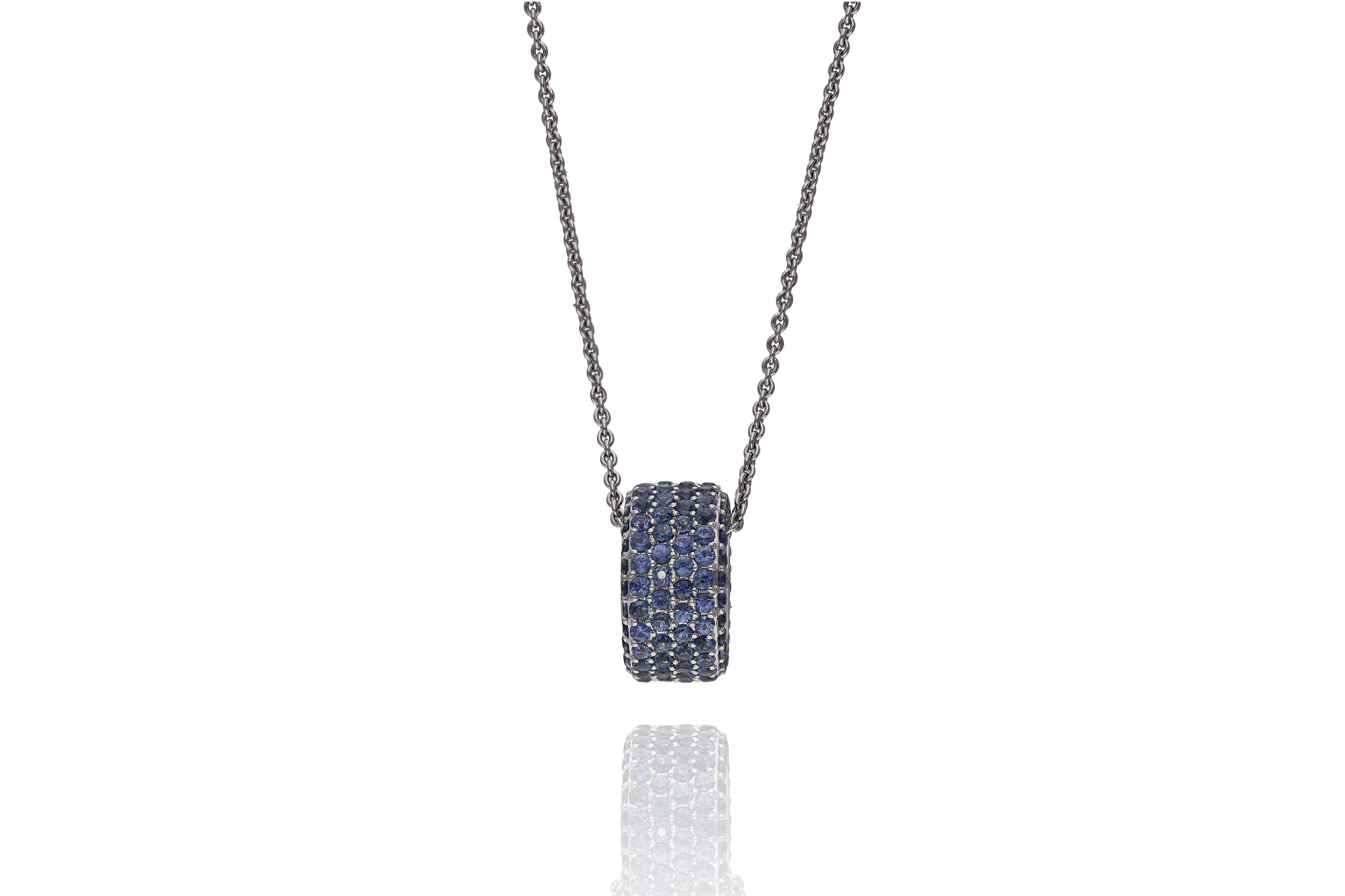 Collana e pendente con zaffiri e pietre - Asta Preziosi