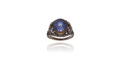 Anello con diamanti e pietra - Asta Preziosi Anello con diamanti e pietra - Asta Preziosi