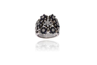 Anello con diamanti e zaffiri - Asta Preziosi Anello con diamanti e zaffiri - Asta Preziosi