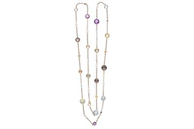 Collana con ametiste, topazi, quarzi, pietre e perle coltivate - Asta Preziosi Collana con ametiste, topazi, quarzi, pietre e perle coltivate - Asta Preziosi