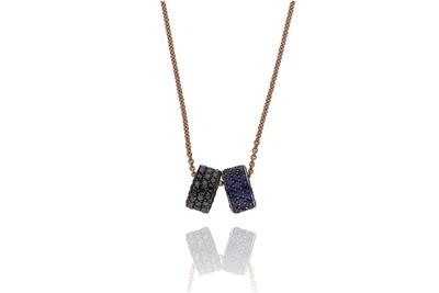 Collana e 2 pendenti diamanti neri, zaffiri e pietre - Asta Preziosi Collana e 2 pendenti diamanti neri, zaffiri e pietre - Asta Preziosi