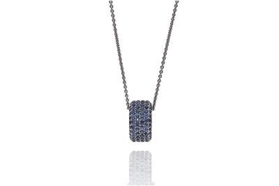 Collana e pendente con zaffiri e pietre - Asta Preziosi Collana e pendente con zaffiri e pietre - Asta Preziosi