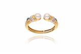 Bracciale con diamanti, tormaline, pietre naturali e perle mabe' - Asta Preziosi