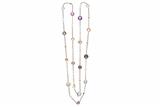 Collana con ametiste, topazi, quarzi, pietre e perle coltivate - Asta Preziosi Collana con ametiste, topazi, quarzi, pietre e perle coltivate - Asta Preziosi