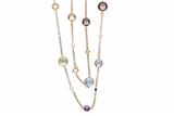 Collana con ametiste, topazi, quarzi, pietre e perle coltivate - Asta Preziosi Collana con ametiste, topazi, quarzi, pietre e perle coltivate - Asta Preziosi