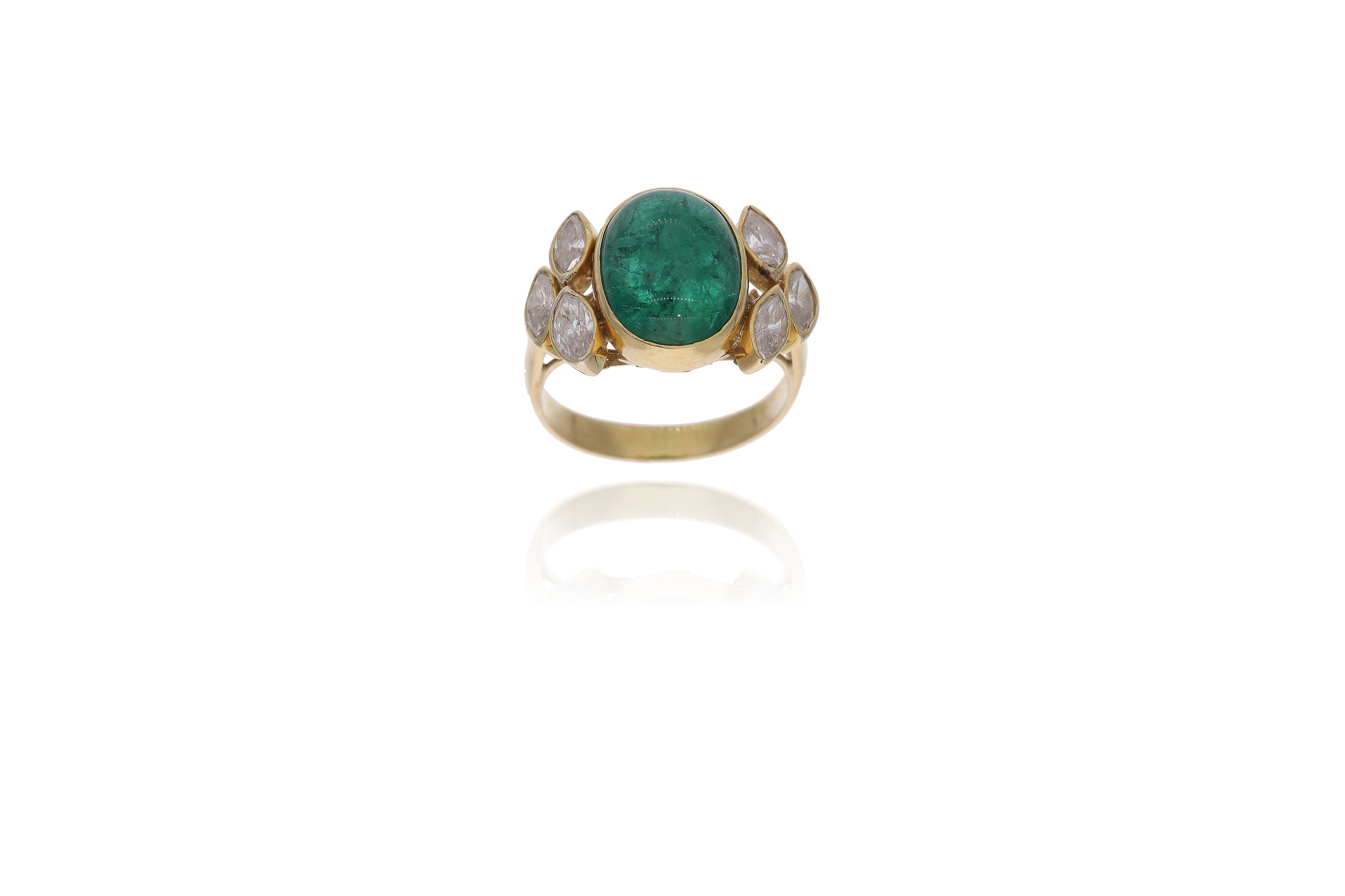 Anello con smeraldo e diamanti - Asta Preziosi