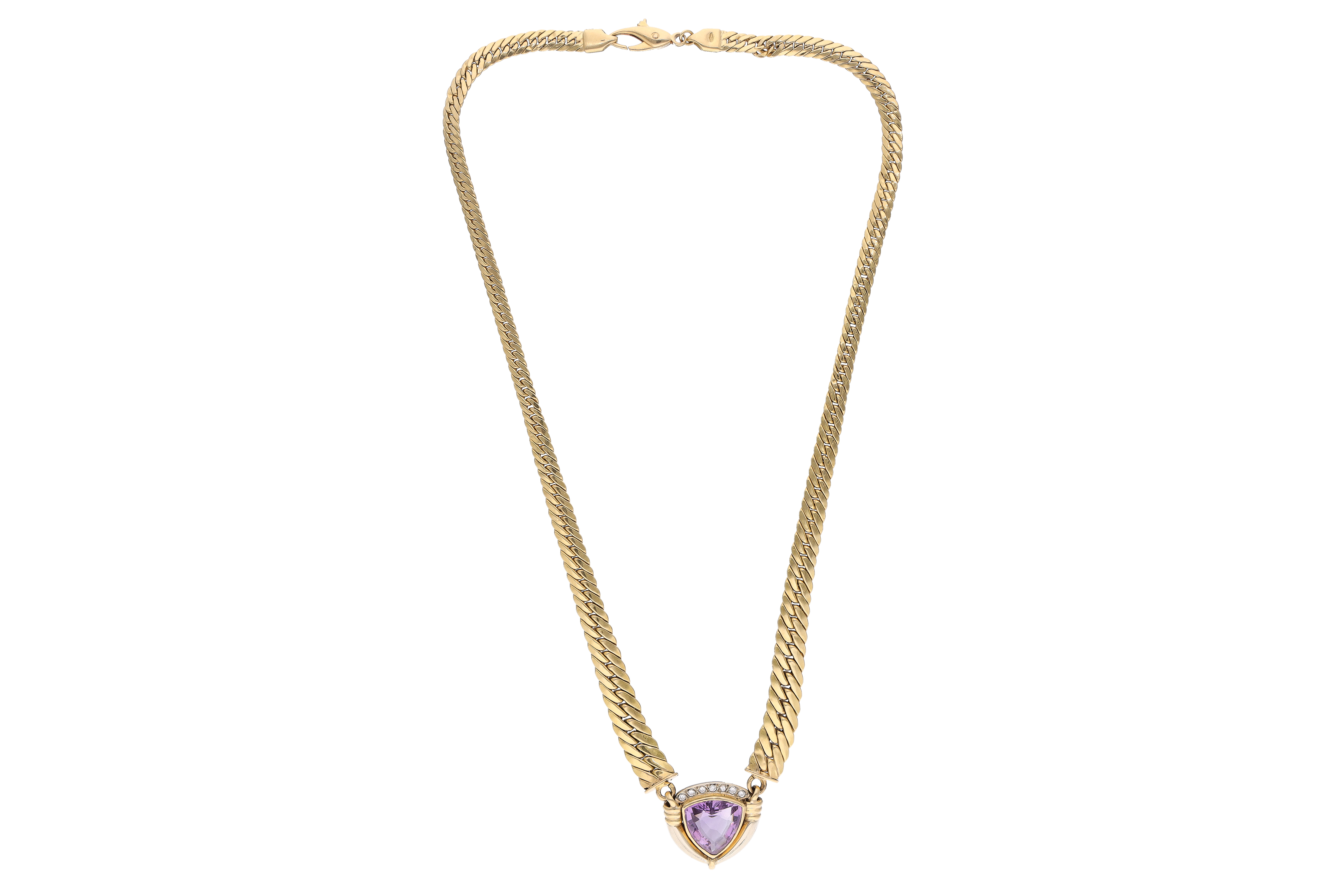 Collana con ametista e diamanti - Asta Preziosi