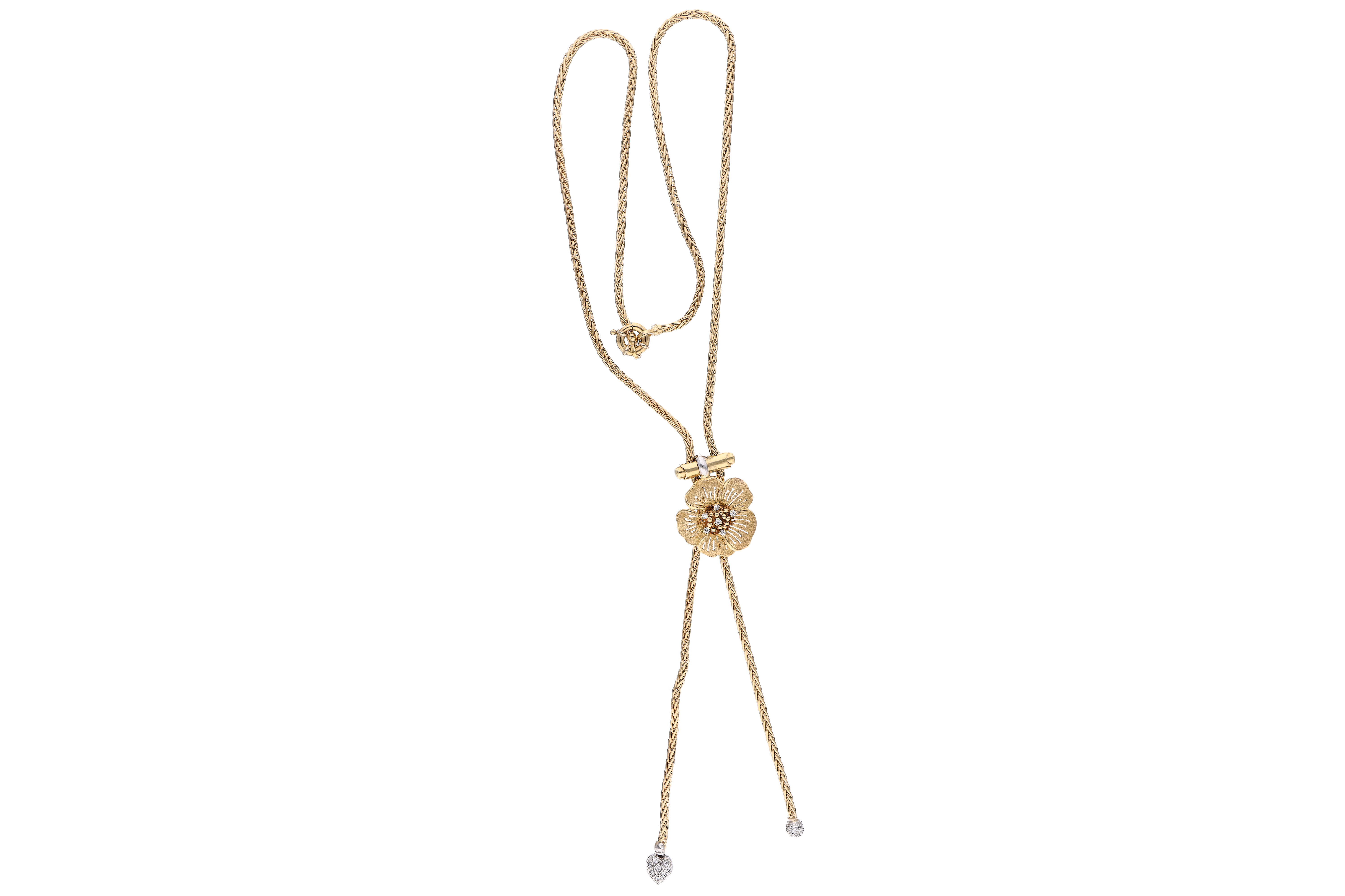 Collana con pietre, maglie intrecciate - Asta Preziosi